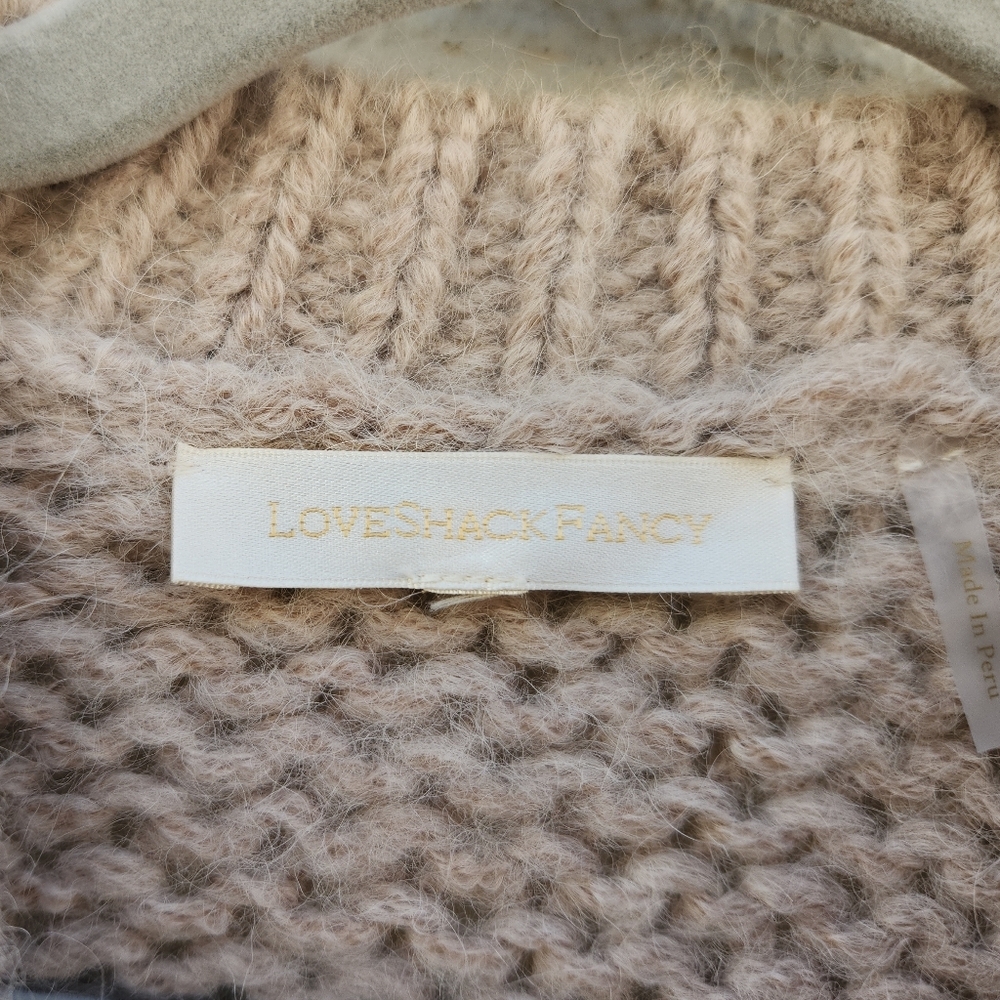 LOVESHACKFANCY Emilie Cardigan in Oat - Picture 8 of 10